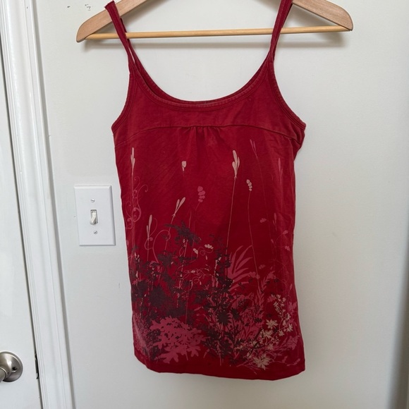 Y2K vintage Jacob Floral Red Tank Top prairie M western cowgirl grunge - Picture 2 of 6
